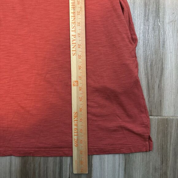 Peruvian Connection Red‎ Orange Small Balloon Sleeve Mini Dress Pockets Travel - Picture 7 of 8